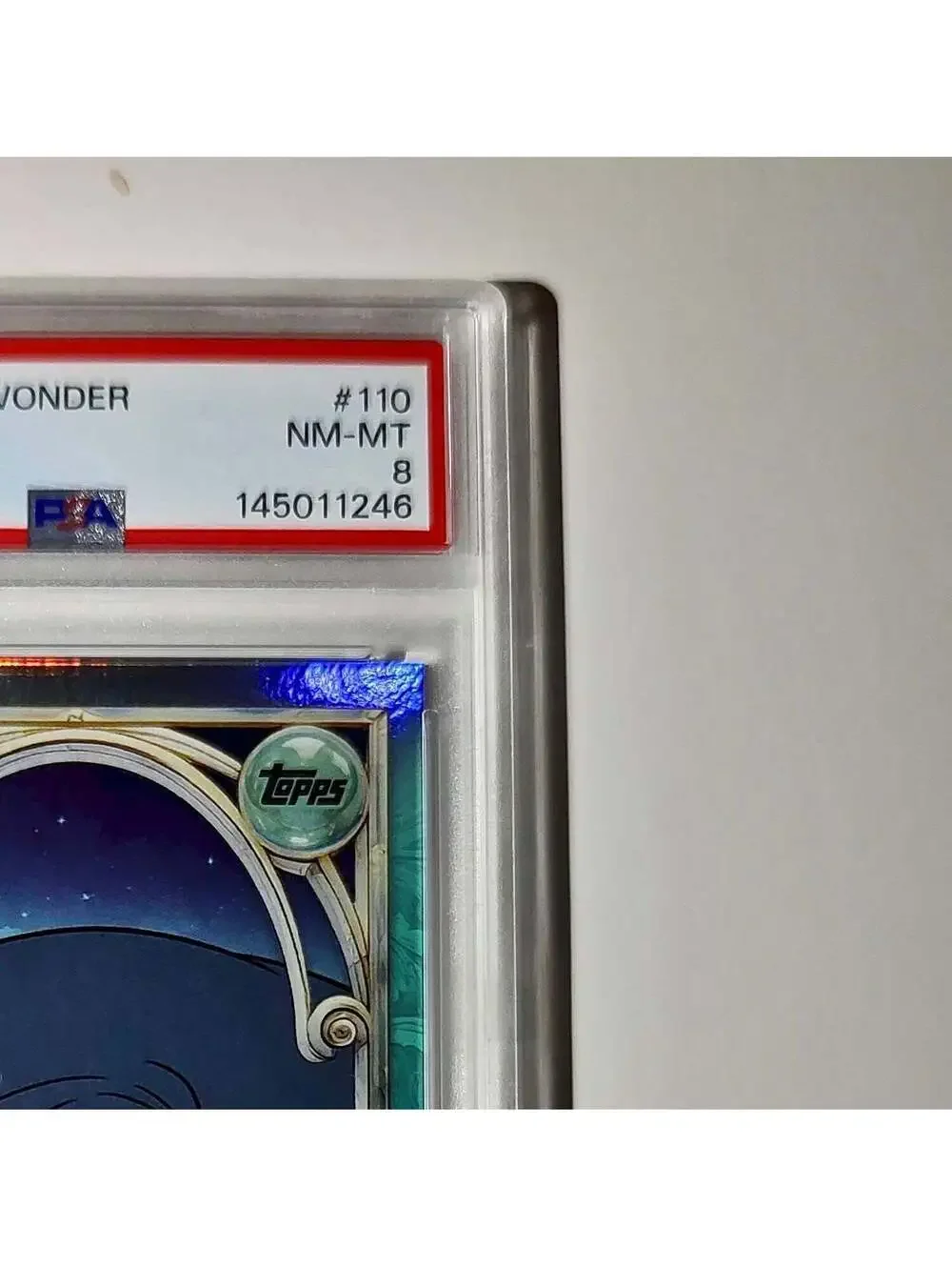 Monstro 2025 Topps Disney Wonder #110 Diamond Card Pinocchio PSA 8